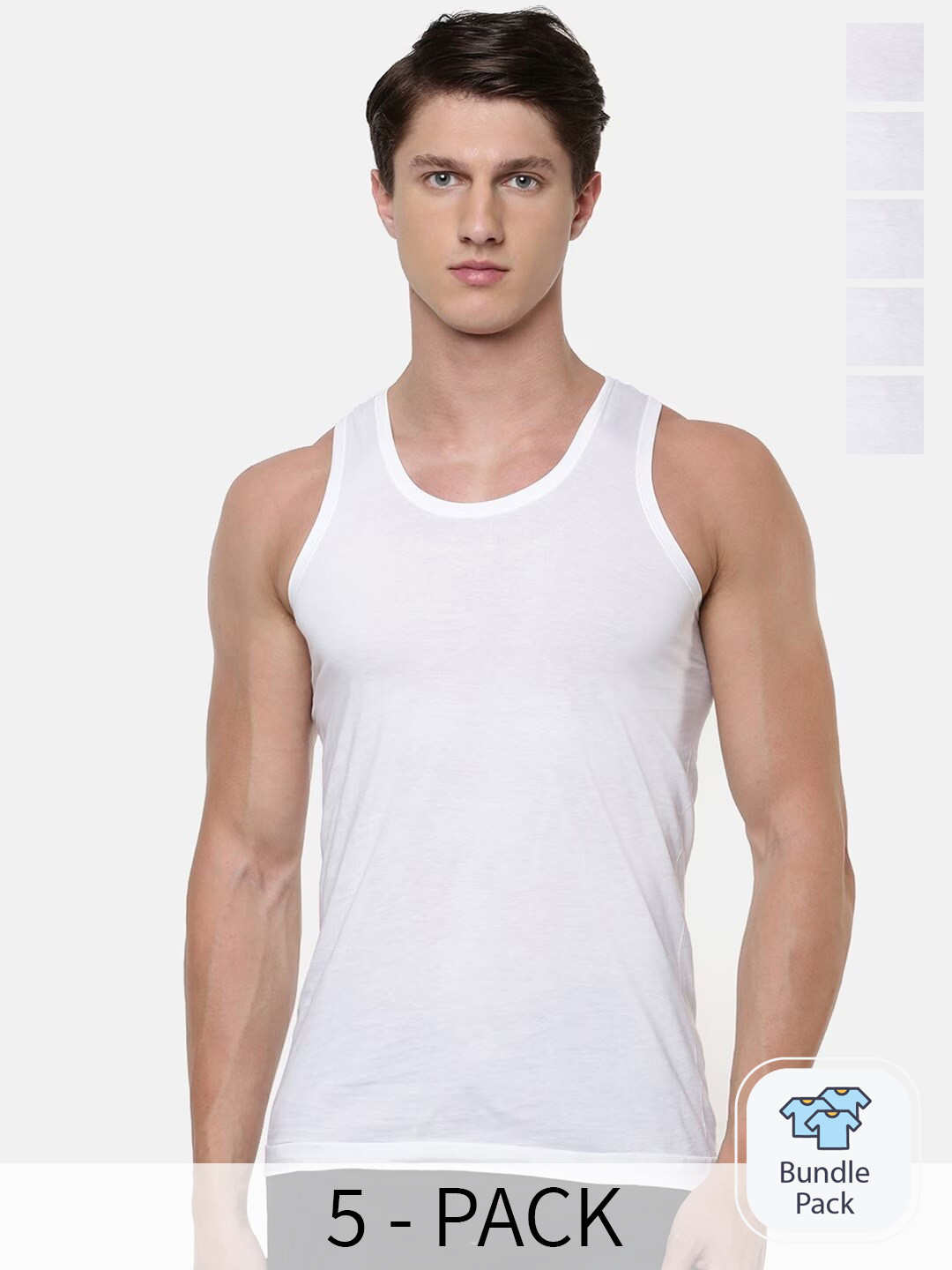 Ramraj Pack Of 5 Scoop Neck Pure Cotton Undershirt Innerwear Vests RISE UP RNR1, White
Ramraj Pack Of 5 Scoop Neck Pure Cotton Undershirt Innerwear Vests RISE UP RNR1, White