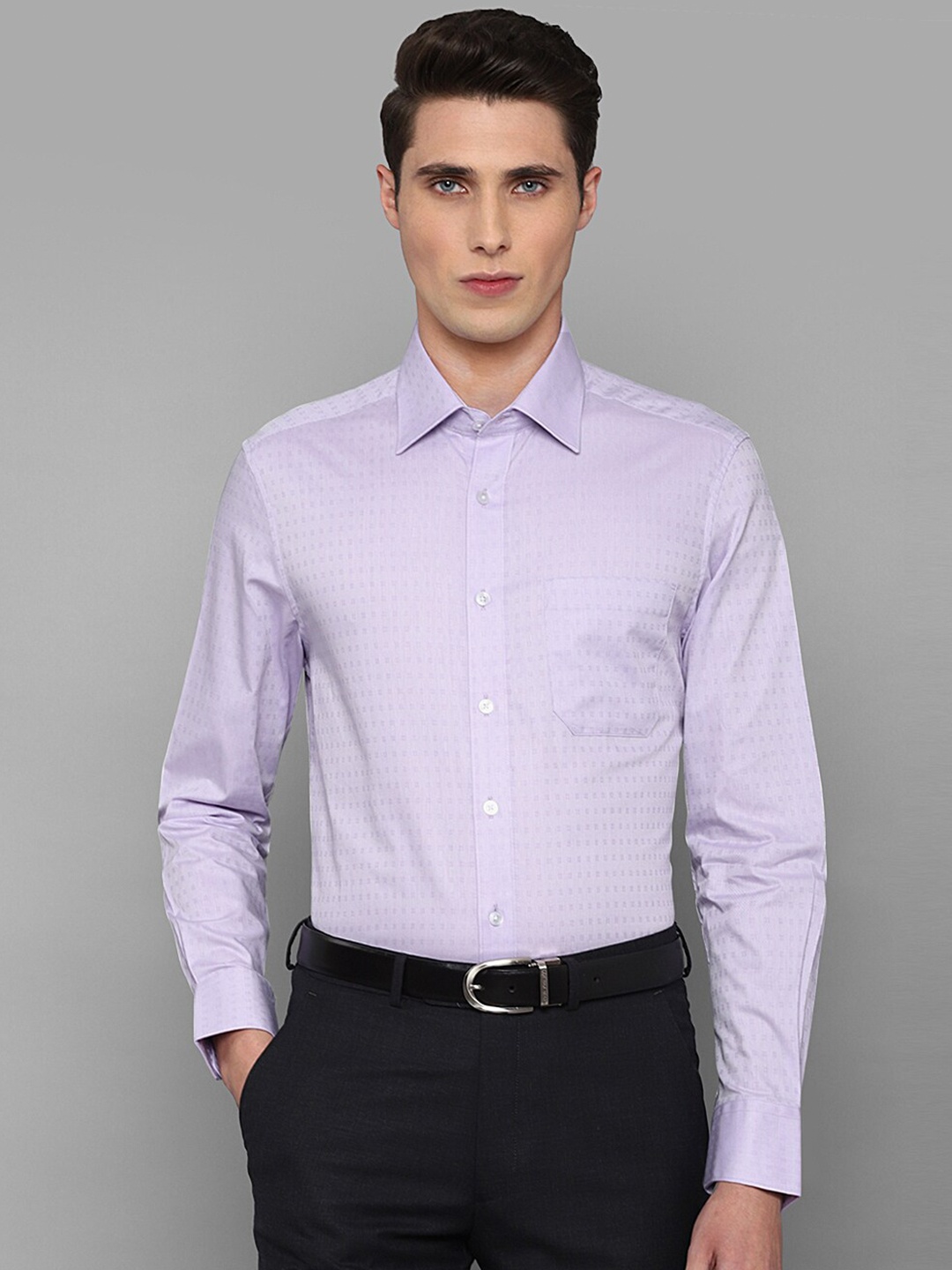 Louis Philippe Classic Fit Geometric Printed Opaque Pure Cotton Formal Shirt, Purple
Louis Philippe Classic Fit Geometric Printed Opaque Pure Cotton Formal Shirt, Purple