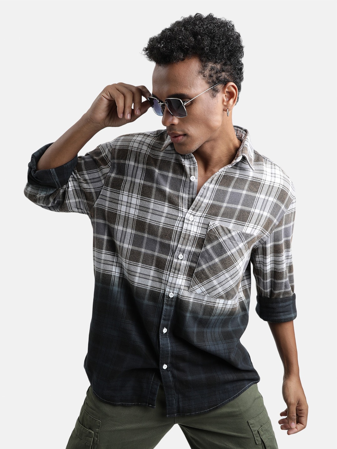Bene Kleed Relaxed Tartan Checked Spread Collar Pure Cotton Casual Shirt With Ombre Finish, Grey
Bene Kleed Relaxed Tartan Checked Spread Collar Pure Cotton Casual Shirt With Ombre Finish, Grey