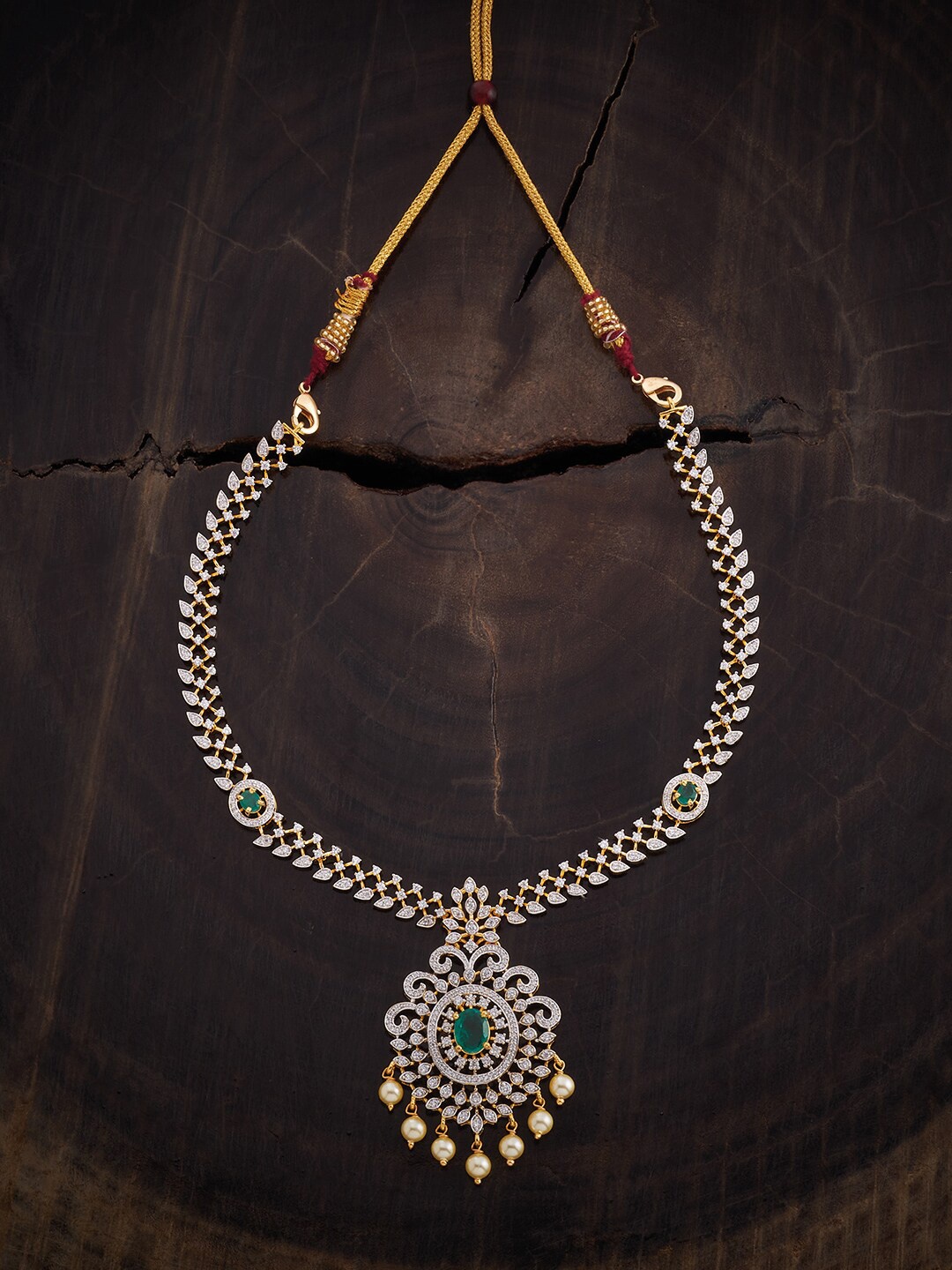Kushal's Fashion Jewellery Rhodium-Plated Cubic Zirconia Studded 92.5 Pure Silver Necklace
Kushal's Fashion Jewellery Rhodium-Plated Cubic Zirconia Studded 92.5 Pure Silver Necklace