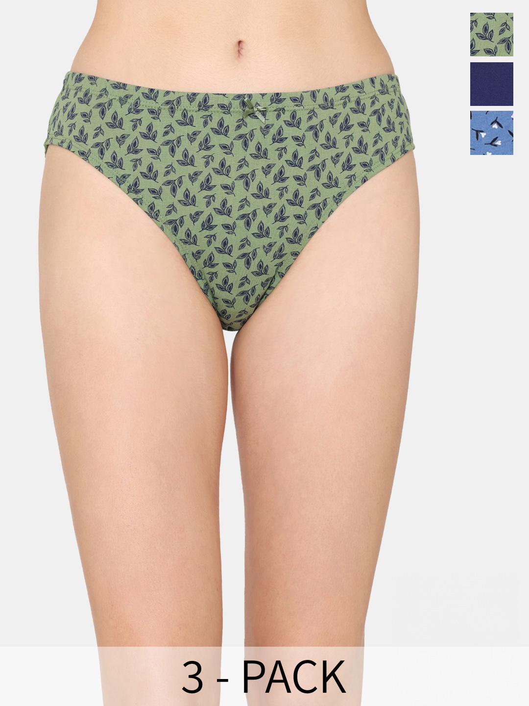 Rosaline by Zivame Pack Of 3 Cotton Anti-Microbial Hipster Briefs RO206GFASHDBLUE, Green
Rosaline by Zivame Pack Of 3 Cotton Anti-Microbial Hipster Briefs RO206GFASHDBLUE, Green