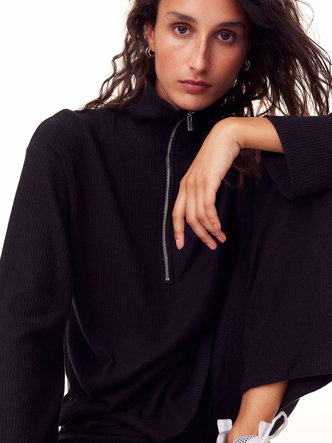 H&M Rib-Knit Jumper, Black