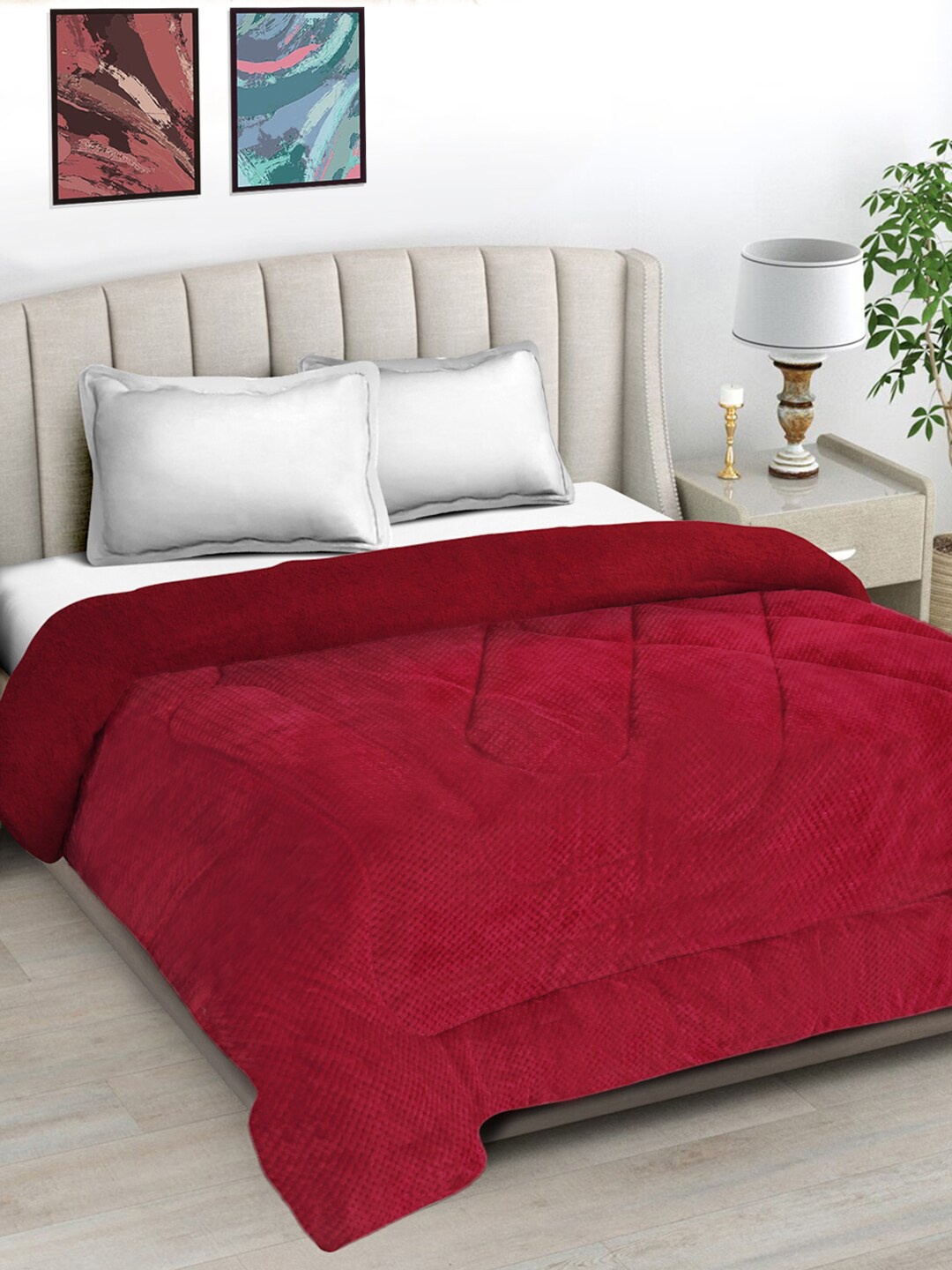 FABINALIV Red Geometric Wool Heavy Winter 950 GSM Micro Fiber Filling Double Bed Quilt
FABINALIV Red Geometric Wool Heavy Winter 950 GSM Micro Fiber Filling Double Bed Quilt