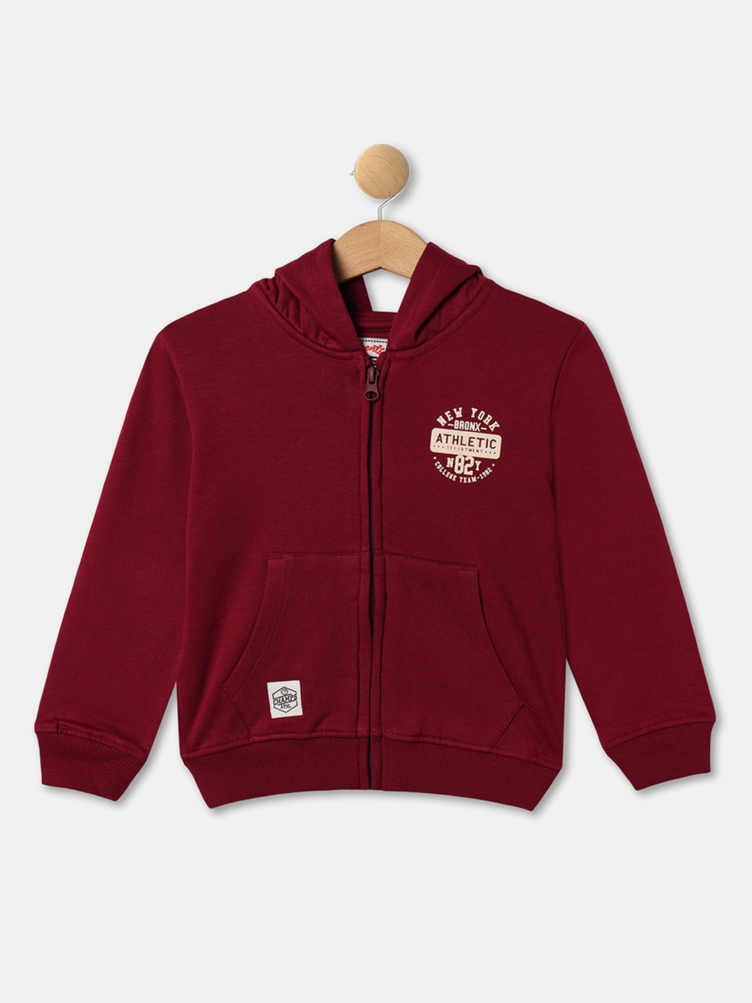 R&B Boys Typography Printed Hooded Cotton Open Front Jacket With Zip Detail, Burgundy
R&B Boys Typography Printed Hooded Cotton Open Front Jacket With Zip Detail, Burgundy