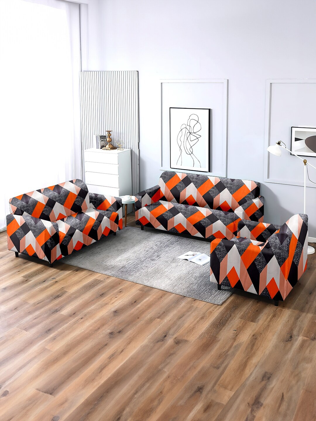 Cortina Orange Coloured 3 Pieces Printed One & Three Seater Skirt Sofa Covers
Cortina Orange Coloured 3 Pieces Printed One & Three Seater Skirt Sofa Covers
