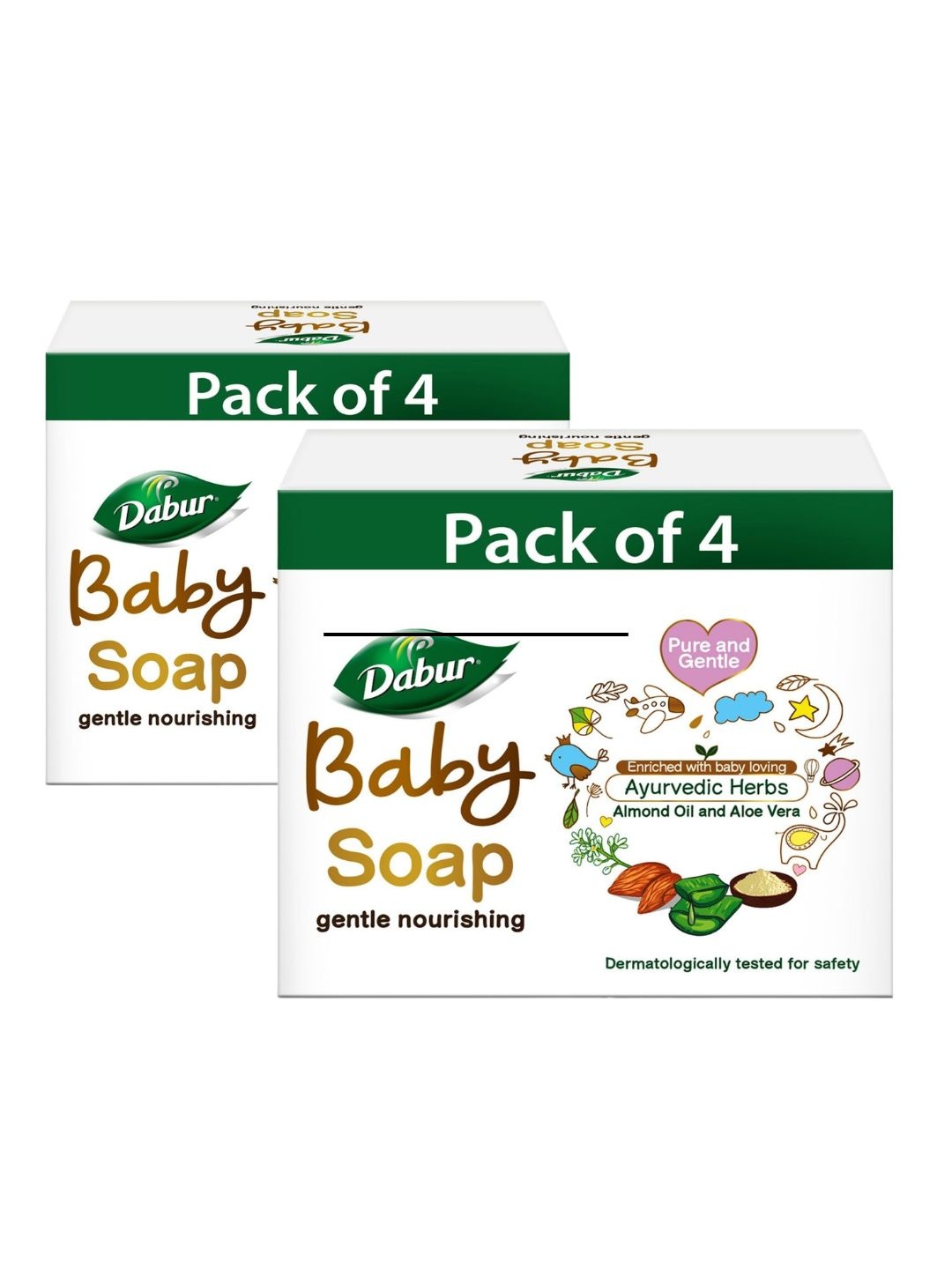 Dabur Set Of 8 Gentle Nourishing Baby Soap With Almond Oil & Aloe Vera - 75g Each, White
Dabur Set Of 8 Gentle Nourishing Baby Soap With Almond Oil & Aloe Vera - 75g Each, White