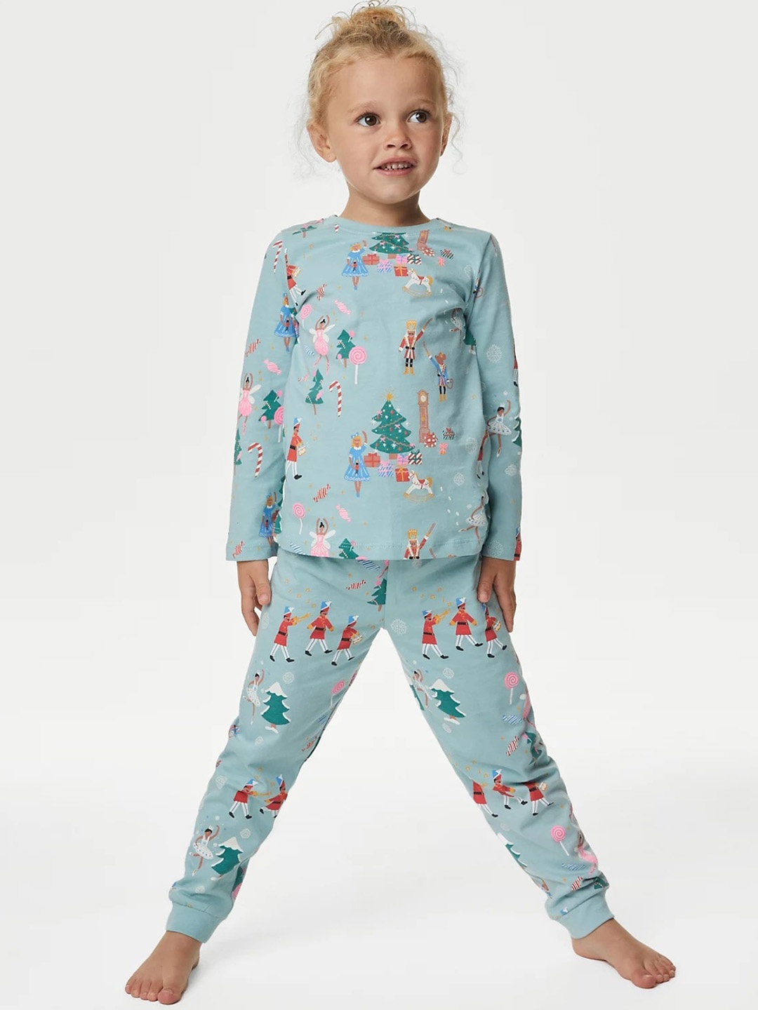 Marks & Spencer Girls Conversational Printed Pure Cotton T-shirt & Lounge Pants, Blue
Marks & Spencer Girls Conversational Printed Pure Cotton T-shirt & Lounge Pants, Blue