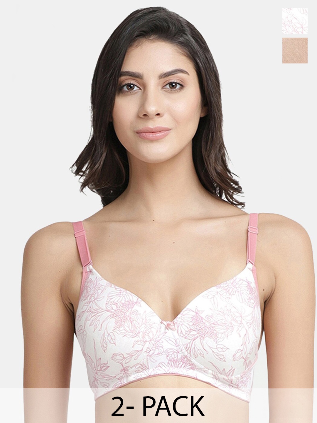 Inner Sense Pack Of 2 Anti Microbial Full Coverage Lightly Padded T-shirt Bra, White
Inner Sense Pack Of 2 Anti Microbial Full Coverage Lightly Padded T-shirt Bra, White