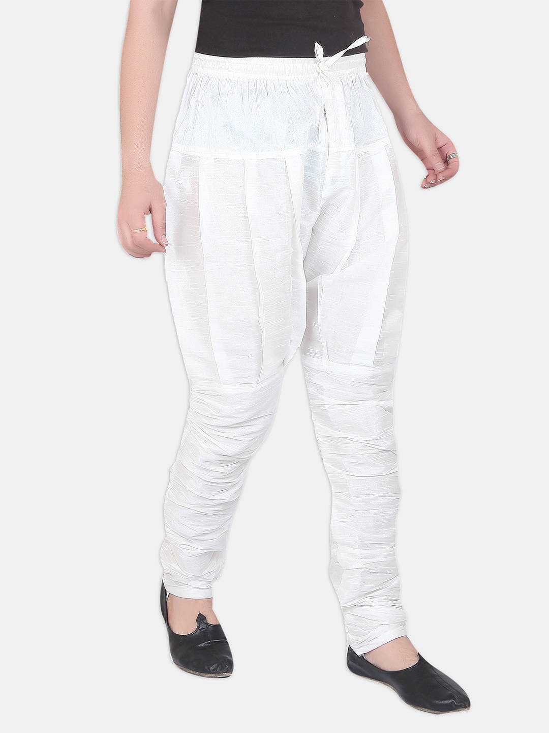 Avaeta Men Straight-Fit Mid-Rise Churidar, White