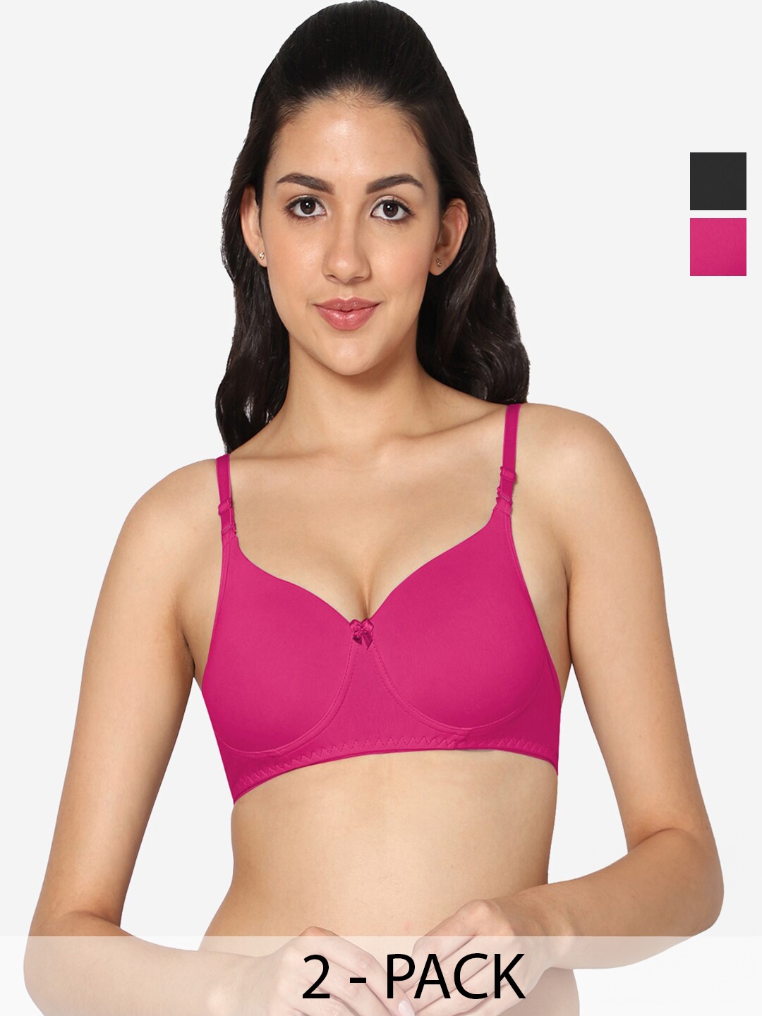 In Care Pack Of 2 Full Coverage Heavily Padded All Day Comfort Lycra Push Up Bras, Pink
In Care Pack Of 2 Full Coverage Heavily Padded All Day Comfort Lycra Push Up Bras, Pink