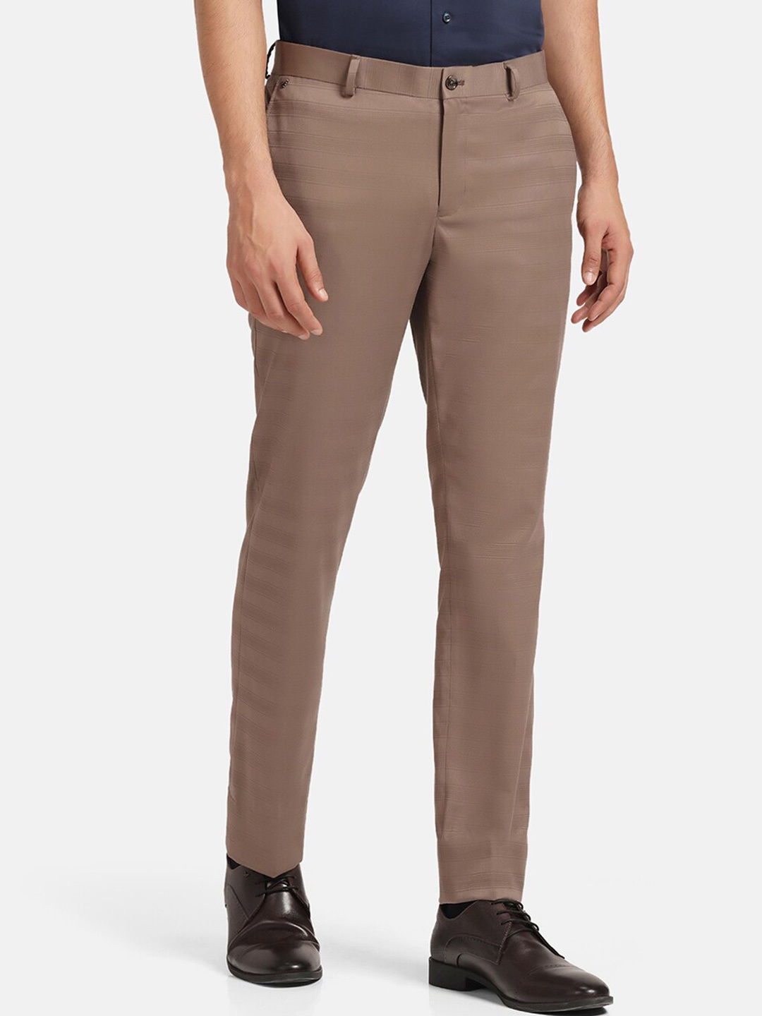 Blackberrys Men B-91 Slim Fit Striped Low-Rise Easy Wash Formal Trousers, Brown
Blackberrys Men B-91 Slim Fit Striped Low-Rise Easy Wash Formal Trousers, Brown