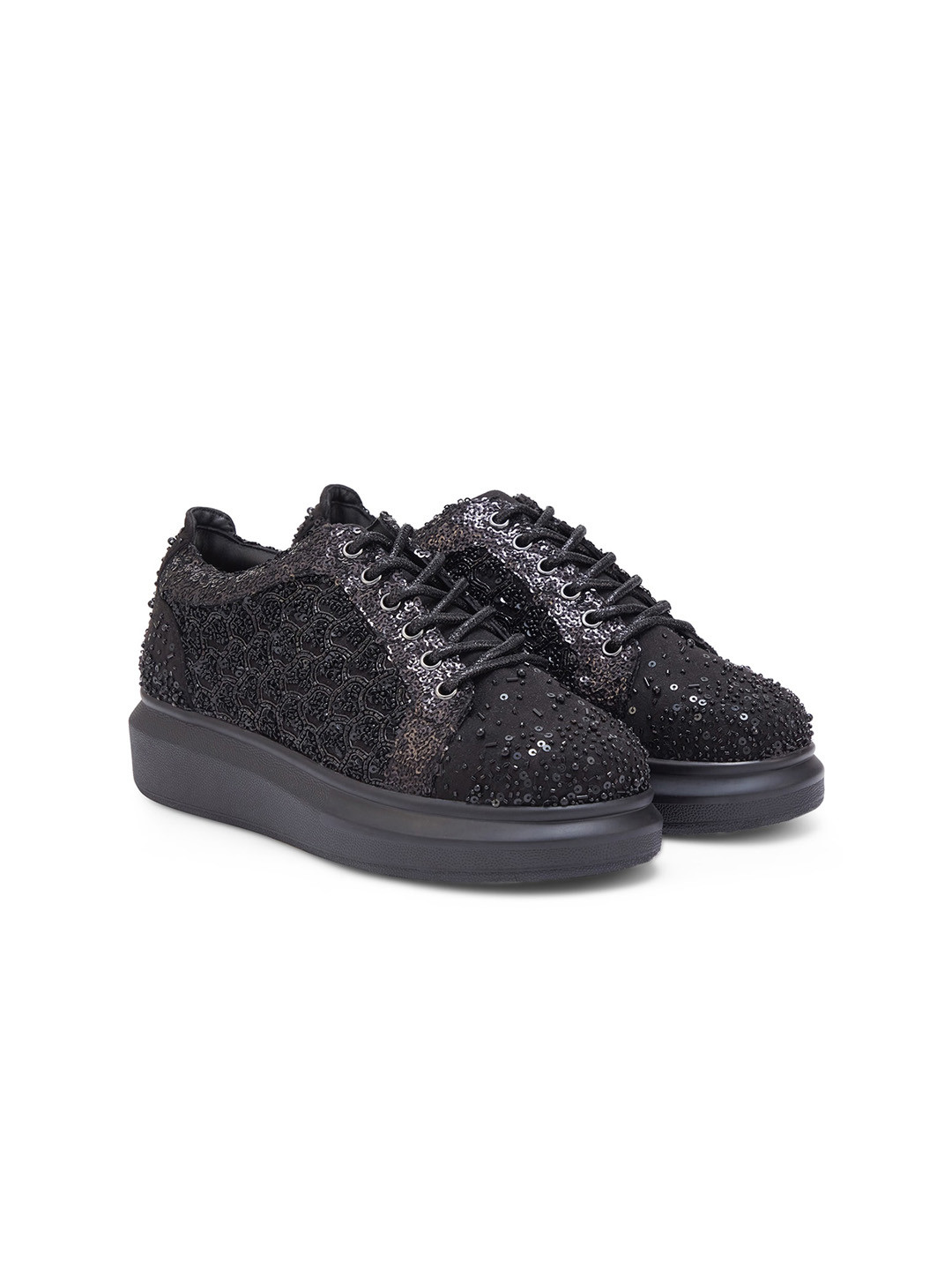 Anaar Women Pinot Noir Classic Embellished Lightweight Suede Wedding Sneakers, Black
Anaar Women Pinot Noir Classic Embellished Lightweight Suede Wedding Sneakers, Black