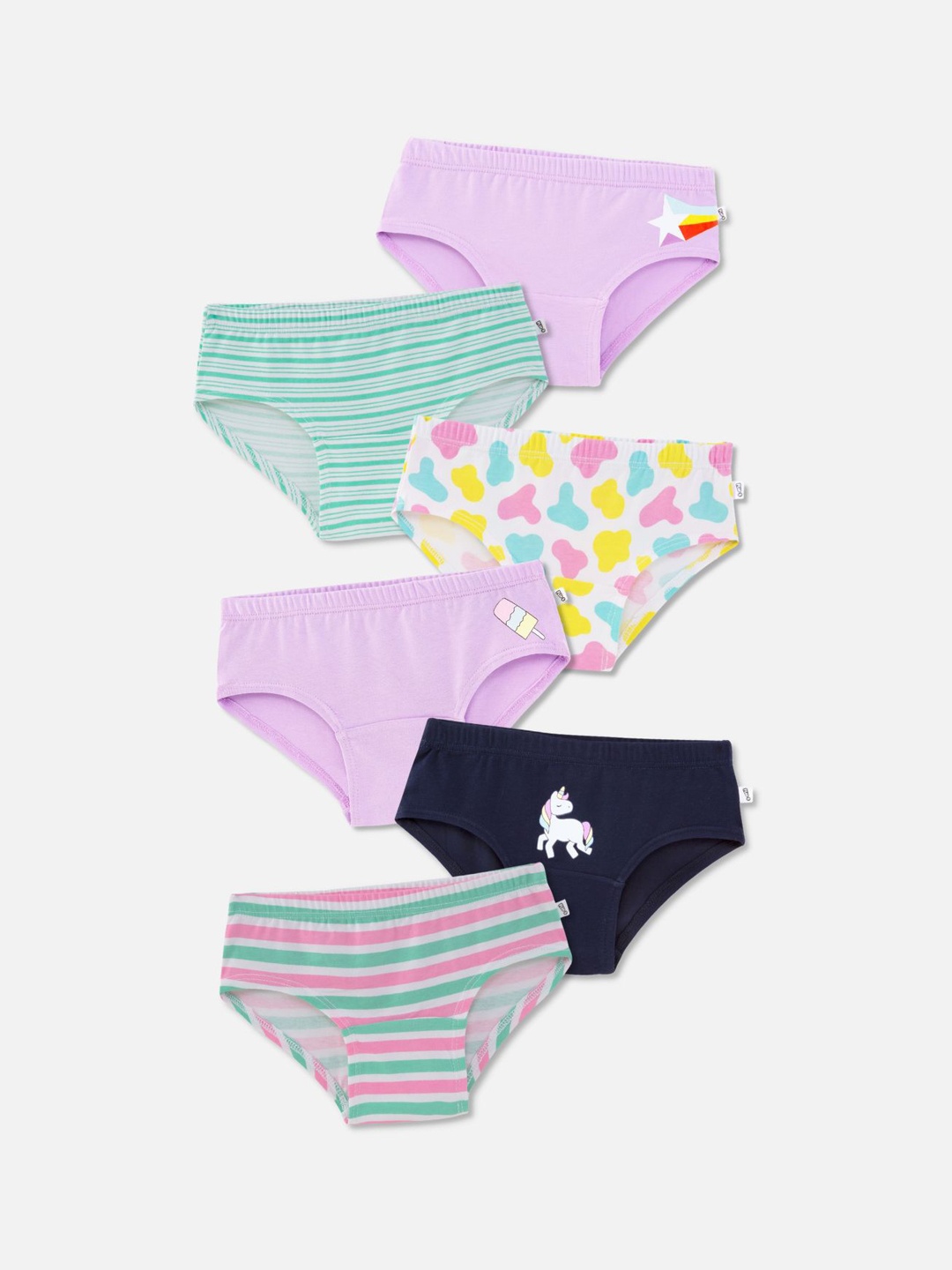 You Got Plan B Girls Pack Of 6 Printed Mid-Rise Anti Microbial Hipsters Briefs, Lavender
You Got Plan B Girls Pack Of 6 Printed Mid-Rise Anti Microbial Hipsters Briefs, Lavender