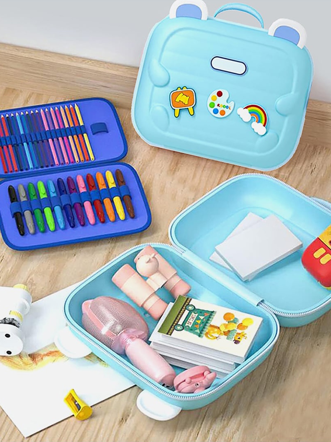 Little Surprise Box LLP Kids 62 Pcs Colour Pencils & Pens Art Set With Hardcase Bag, Blue
Little Surprise Box LLP Kids 62 Pcs Colour Pencils & Pens Art Set With Hardcase Bag, Blue