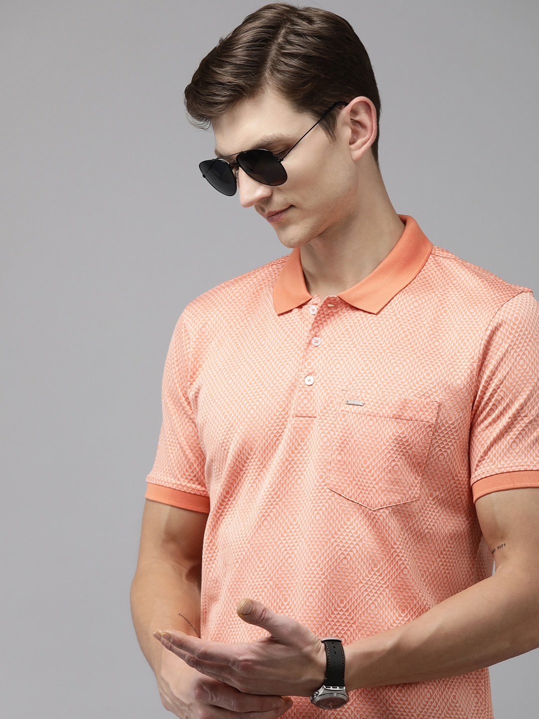 Park Avenue Printed Polo Collar Pure Cotton Pockets Slim Fit T-shirt, Orange
Park Avenue Printed Polo Collar Pure Cotton Pockets Slim Fit T-shirt, Orange