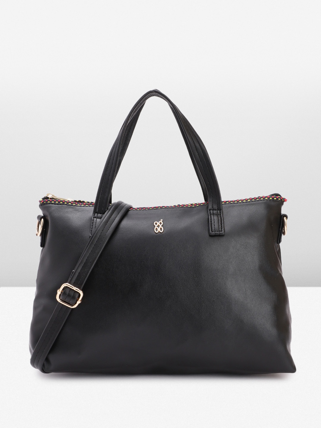 Baggit Solid Structured Handheld Bag With Minimal Thread Work Embroidered Detail, Black
Baggit Solid Structured Handheld Bag With Minimal Thread Work Embroidered Detail, Black