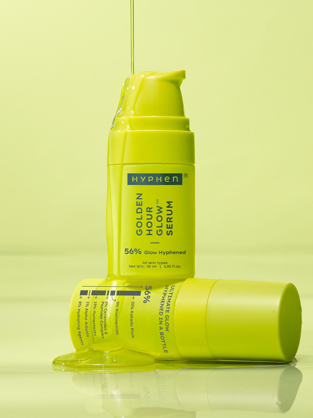 Hyphen Golden Hour Glow Serum with Niacinamide & Hyaluronic Acid to Glow & Hydrate - 30ml, Green
Hyphen Golden Hour Glow Serum with Niacinamide & Hyaluronic Acid to Glow & Hydrate - 30ml, Green