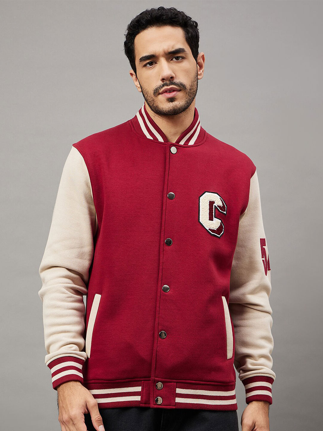 Club York Mock Collar Fleece Sweatshirt, Maroon 
Club York Mock Collar Fleece Sweatshirt, Maroon