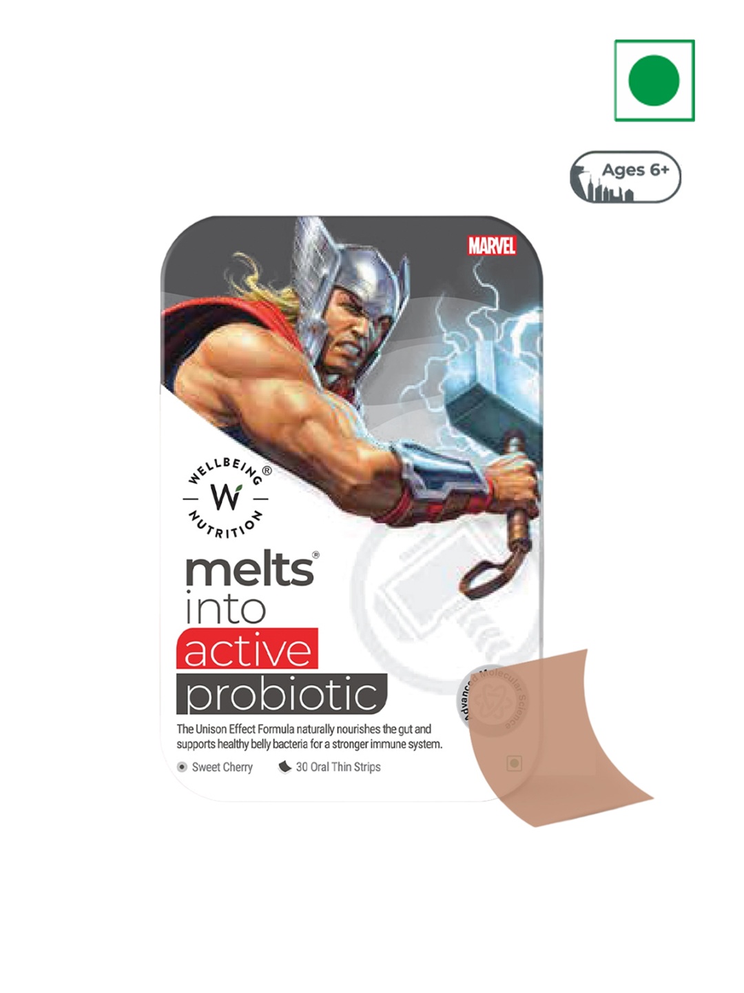 Wellbeing Nutrition Kids Melts Into Sweet Cherry Active Probiotic Oral Strips - 30 Strips, White
Wellbeing Nutrition Kids Melts Into Sweet Cherry Active Probiotic Oral Strips - 30 Strips, White