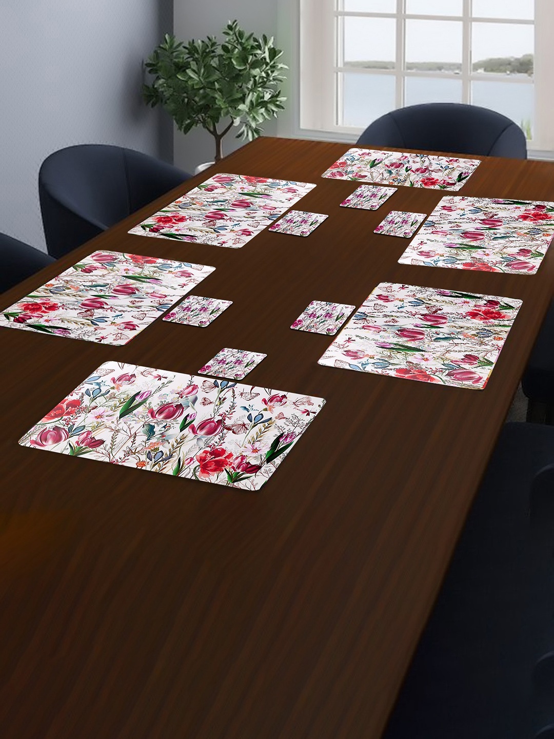 Dakshya Industries Blue Bail White & Pink 6 Pieces Floral Rectangular Table Placemats
Dakshya Industries Blue Bail White & Pink 6 Pieces Floral Rectangular Table Placemats