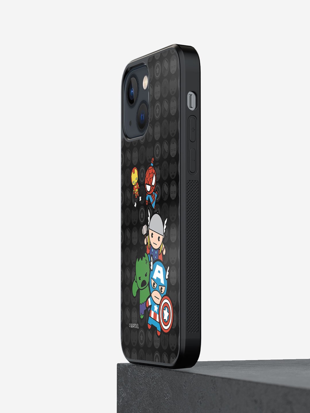 macmerise Kawaii Avengers Marvel Comics Printed iPhone 13 Phone Bumper Case Cover, Black
macmerise Kawaii Avengers Marvel Comics Printed iPhone 13 Phone Bumper Case Cover, Black