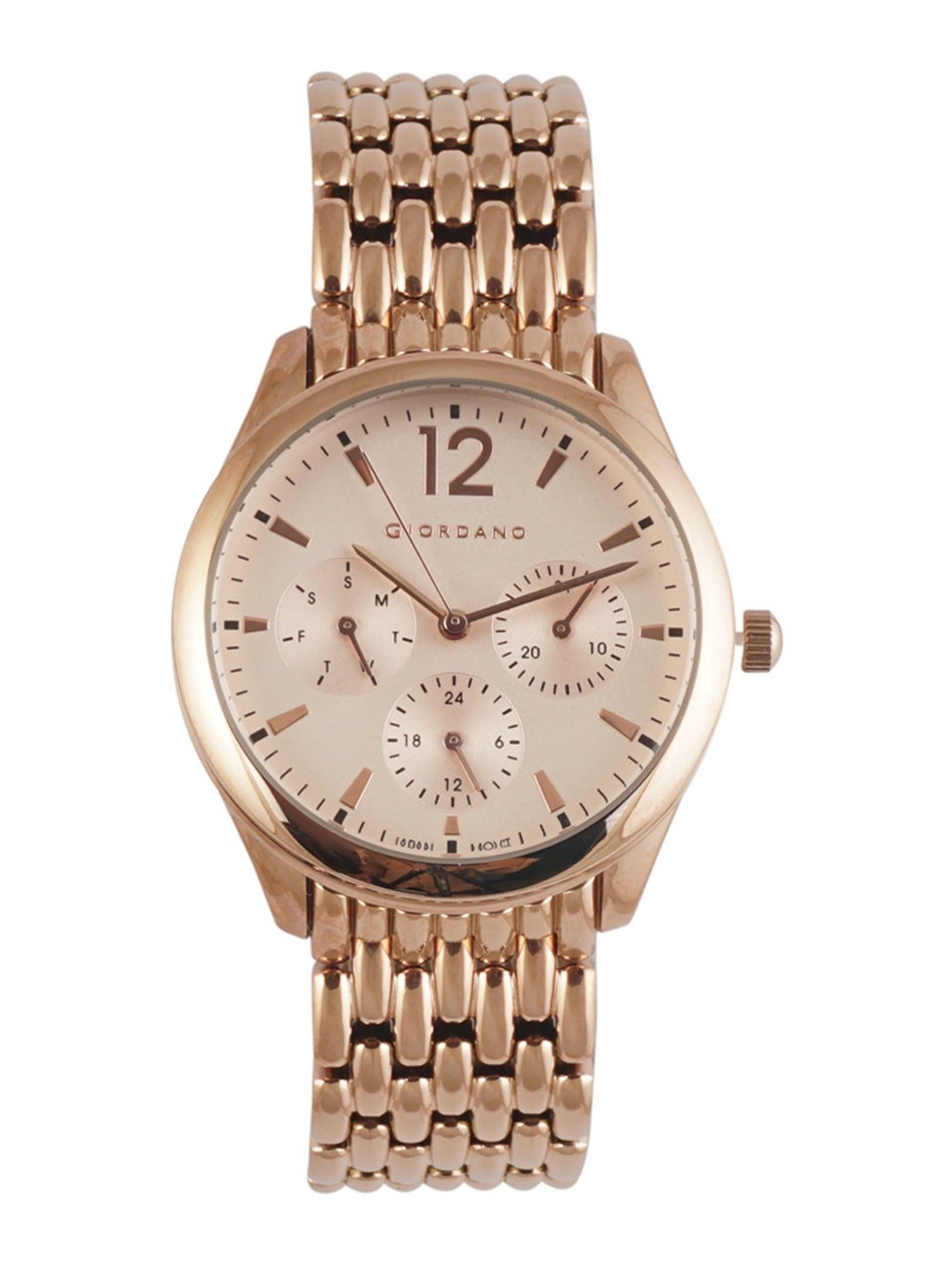 GIORDANO Women Printed Dial & Bracelet Style Straps Analogue Watch GD-2114-11, Rose gold
GIORDANO Women Printed Dial & Bracelet Style Straps Analogue Watch GD-2114-11, Rose gold