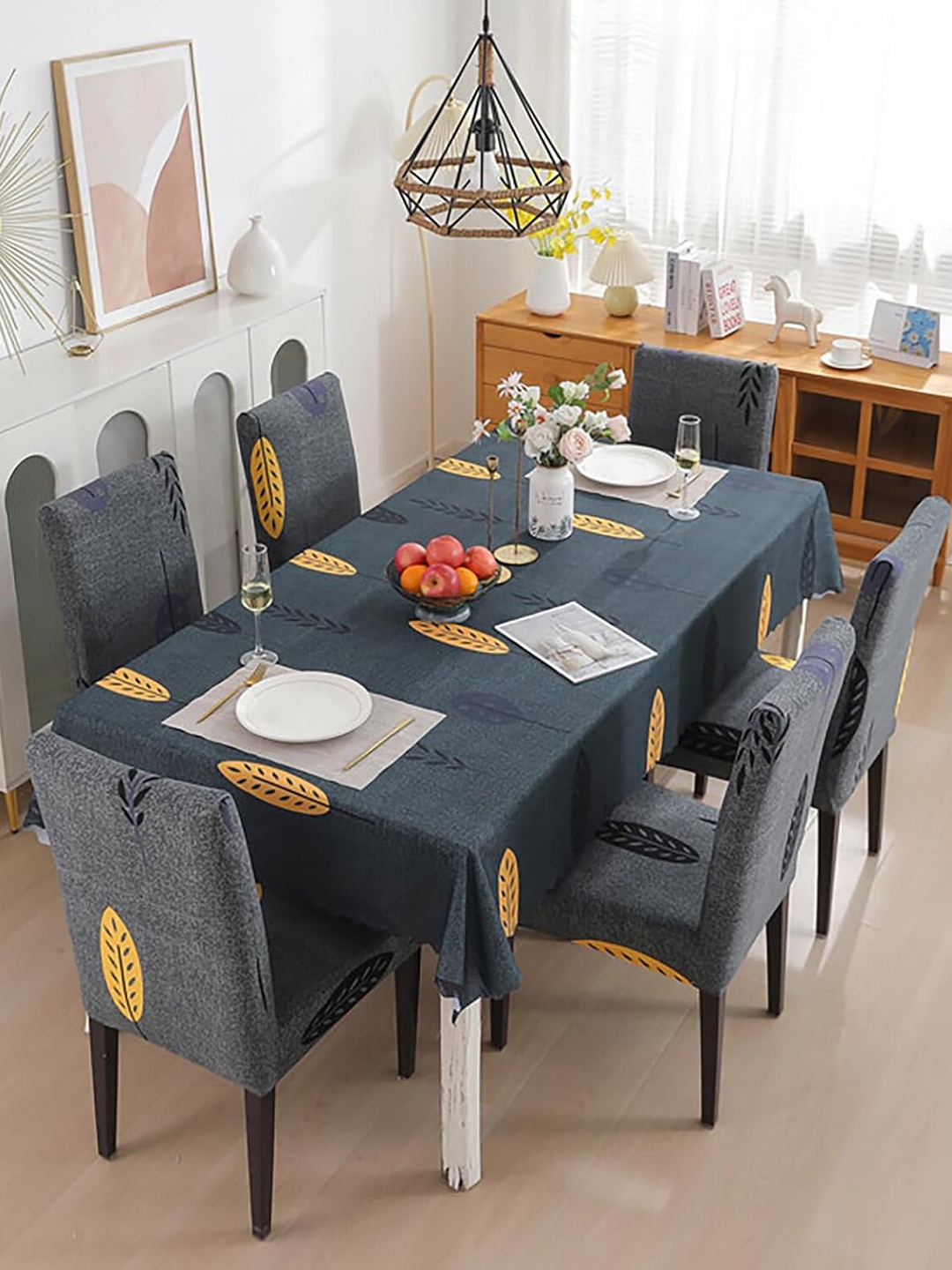 HOUSE OF QUIRK Blue & Grey Printed 86.6" x 55" Waterproof Table Cover with 6 Chair Covers
HOUSE OF QUIRK Blue & Grey Printed 86.6" x 55" Waterproof Table Cover with 6 Chair Covers