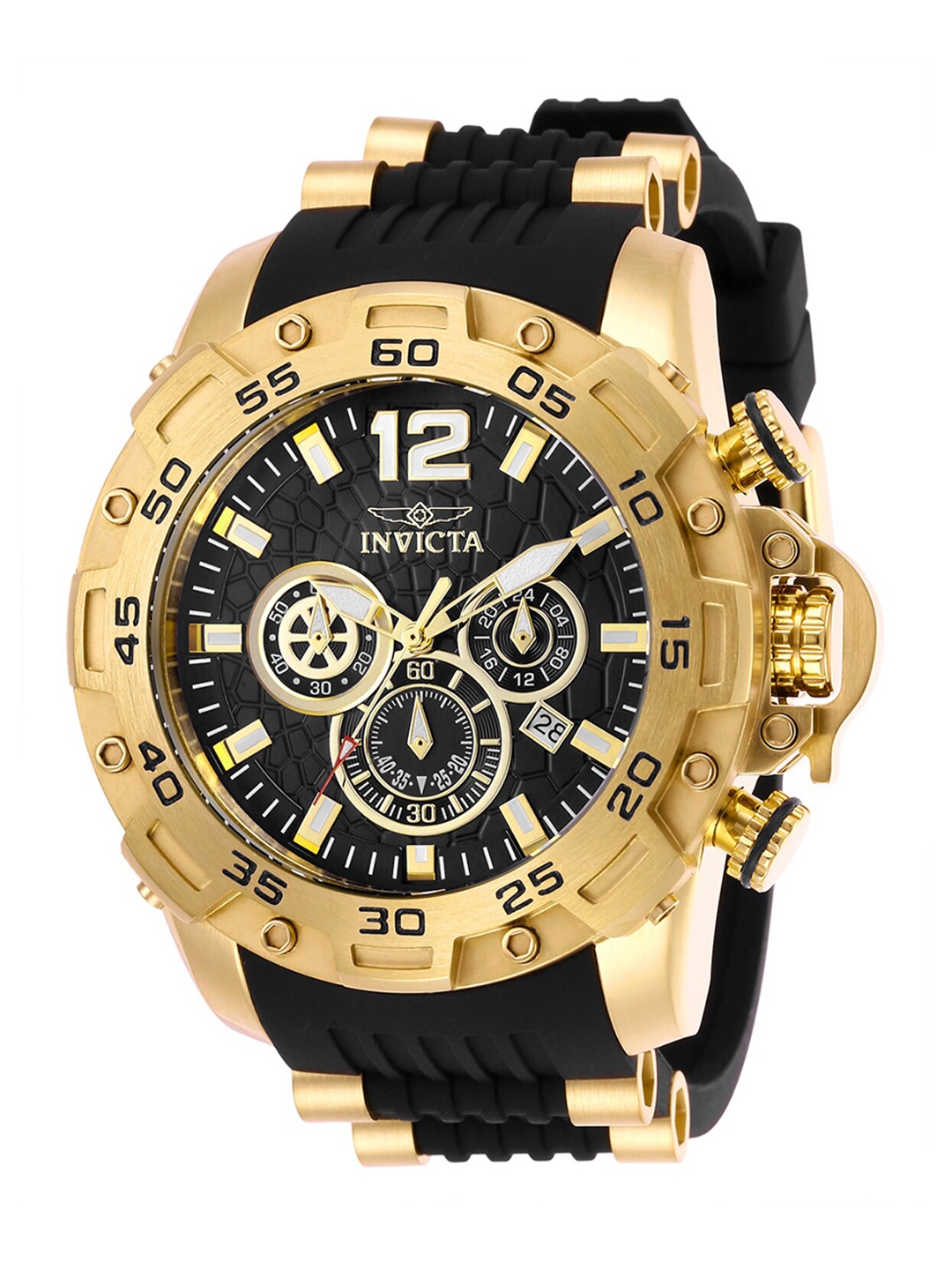 Invicta Pro Diver Men Textured Dial & Stainless Steel Chronograph Analogue Watch 26406, Black
Invicta Pro Diver Men Textured Dial & Stainless Steel Chronograph Analogue Watch 26406, Black