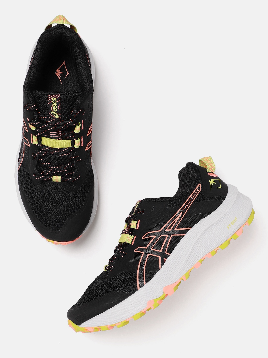ASICS Women Woven Design Round-Toe Trabuco Terra 2 Running Shoes with Brand Logo Detail, Black
ASICS Women Woven Design Round-Toe Trabuco Terra 2 Running Shoes with Brand Logo Detail, Black