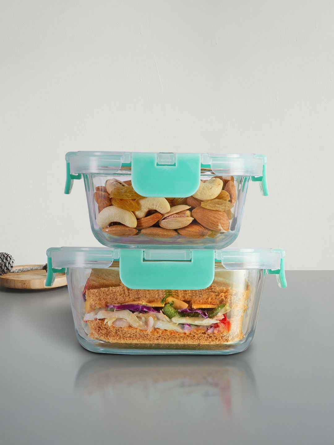 Allo Food Safe Microwave Safe Borosilicate Glass Containers-800ml & 310ml, Sea green
Allo Food Safe Microwave Safe Borosilicate Glass Containers-800ml & 310ml, Sea green