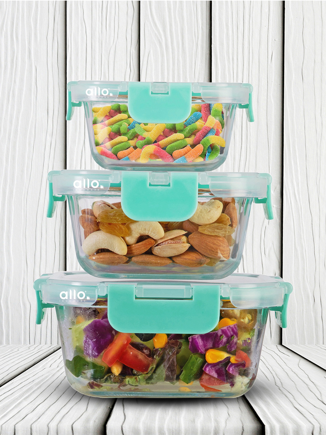 Allo Food Safe Microwave Glass Containers with Break Free Lock 160ml, 310ml, 520ml, Sea green
Allo Food Safe Microwave Glass Containers with Break Free Lock 160ml, 310ml, 520ml, Sea green