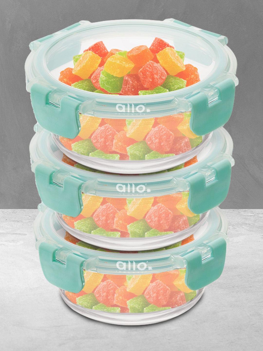Allo Set of 3 FoodSafe Microwave Safe Borosilicate Glass Fridge Storage Containers 215ml, Green
Allo Set of 3 FoodSafe Microwave Safe Borosilicate Glass Fridge Storage Containers 215ml, Green