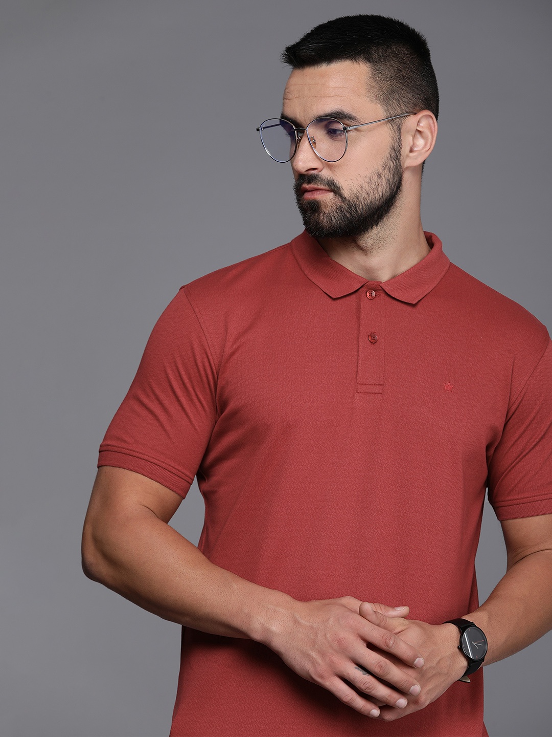 Louis Philippe Pure Cotton Geometric Printed Polo Collar Casual T-shirt, Maroon
Louis Philippe Pure Cotton Geometric Printed Polo Collar Casual T-shirt, Maroon