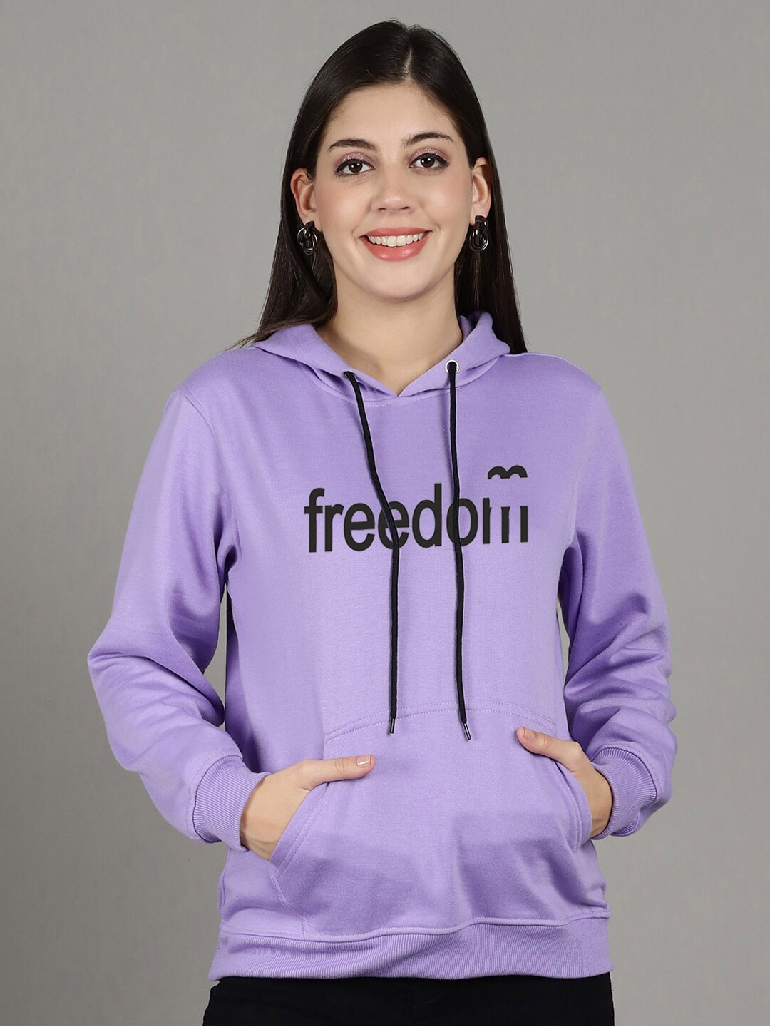 GRACIT Typography Printed Hooded Neck Long Sleeve Pullover Fleece Sweatshirt, Purple
GRACIT Typography Printed Hooded Neck Long Sleeve Pullover Fleece Sweatshirt, Purple
