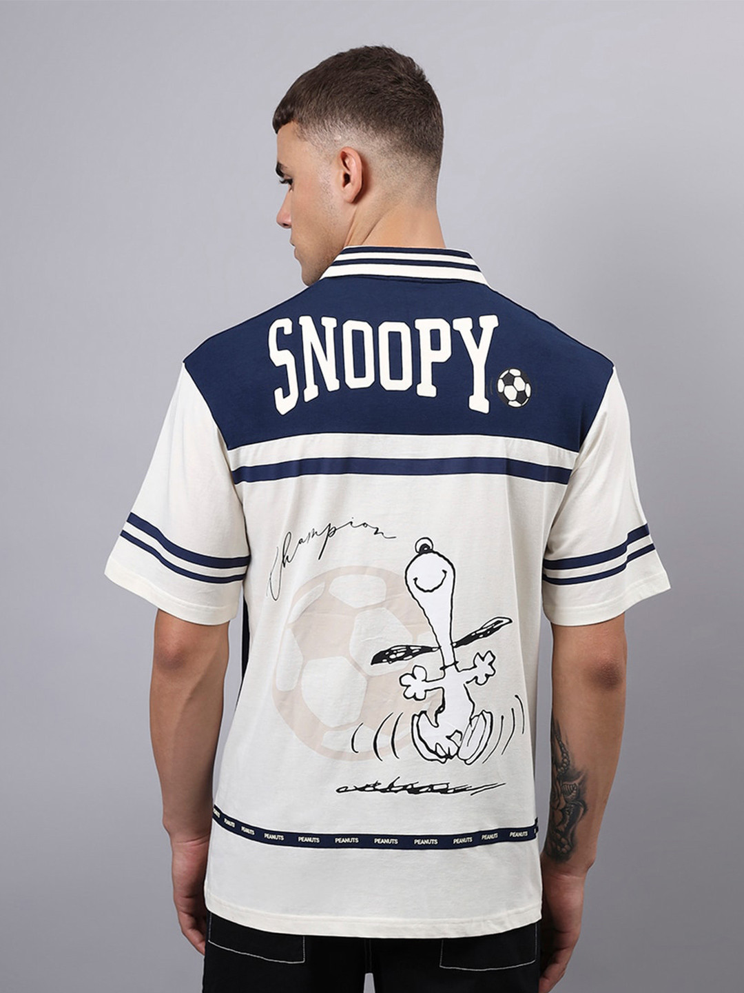 Bewakoof Peanuts Printed Polo Collar Oversized Casual T-shirt, Blue
Bewakoof Peanuts Printed Polo Collar Oversized Casual T-shirt, Blue