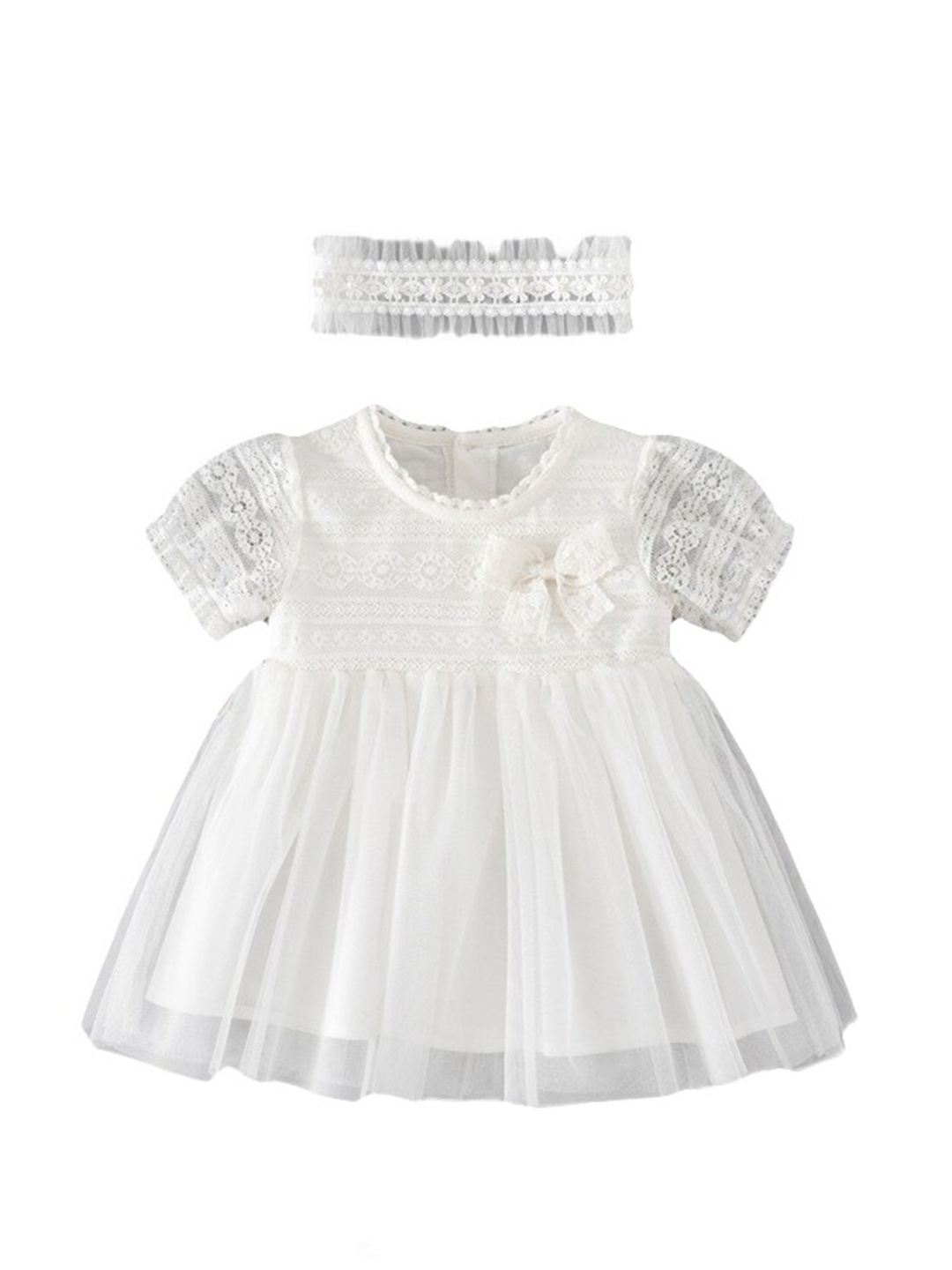StyleCast Girls White Self Design Puff Sleeves Bow Detail Cotton Fit and Flare Dress
StyleCast Girls White Self Design Puff Sleeves Bow Detail Cotton Fit and Flare Dress