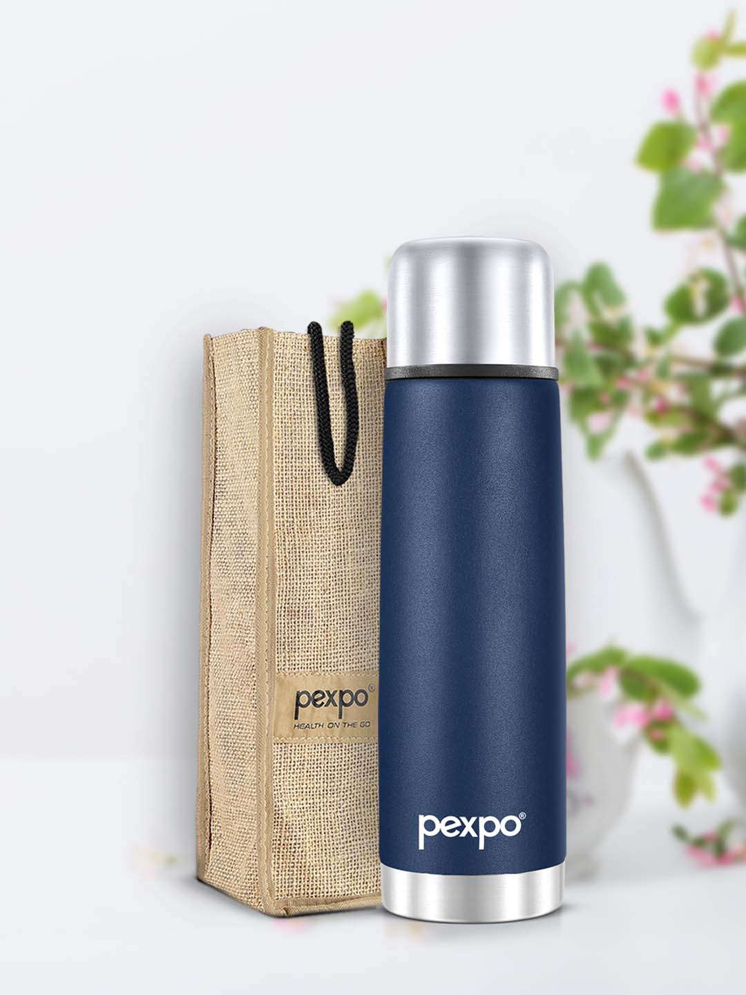 Pexpo Blue FLAMINGO-ISI Certified Thermosteel Hot and Cold Flask Water Bottle 500ml, Navy blue
Pexpo Blue FLAMINGO-ISI Certified Thermosteel Hot and Cold Flask Water Bottle 500ml, Navy blue