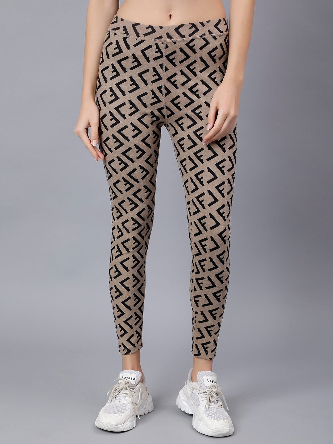 Steele Women Geometric Printed Travel Features Mid-Rise Pure Cotton Track Pant, Khaki
Steele Women Geometric Printed Travel Features Mid-Rise Pure Cotton Track Pant, Khaki