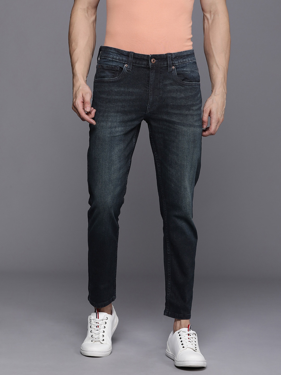 Louis Philippe Jeans Men Smart Skinny Fit Mid-Rise Light Fade Stretchable Jeans, Blue
Louis Philippe Jeans Men Smart Skinny Fit Mid-Rise Light Fade Stretchable Jeans, Blue