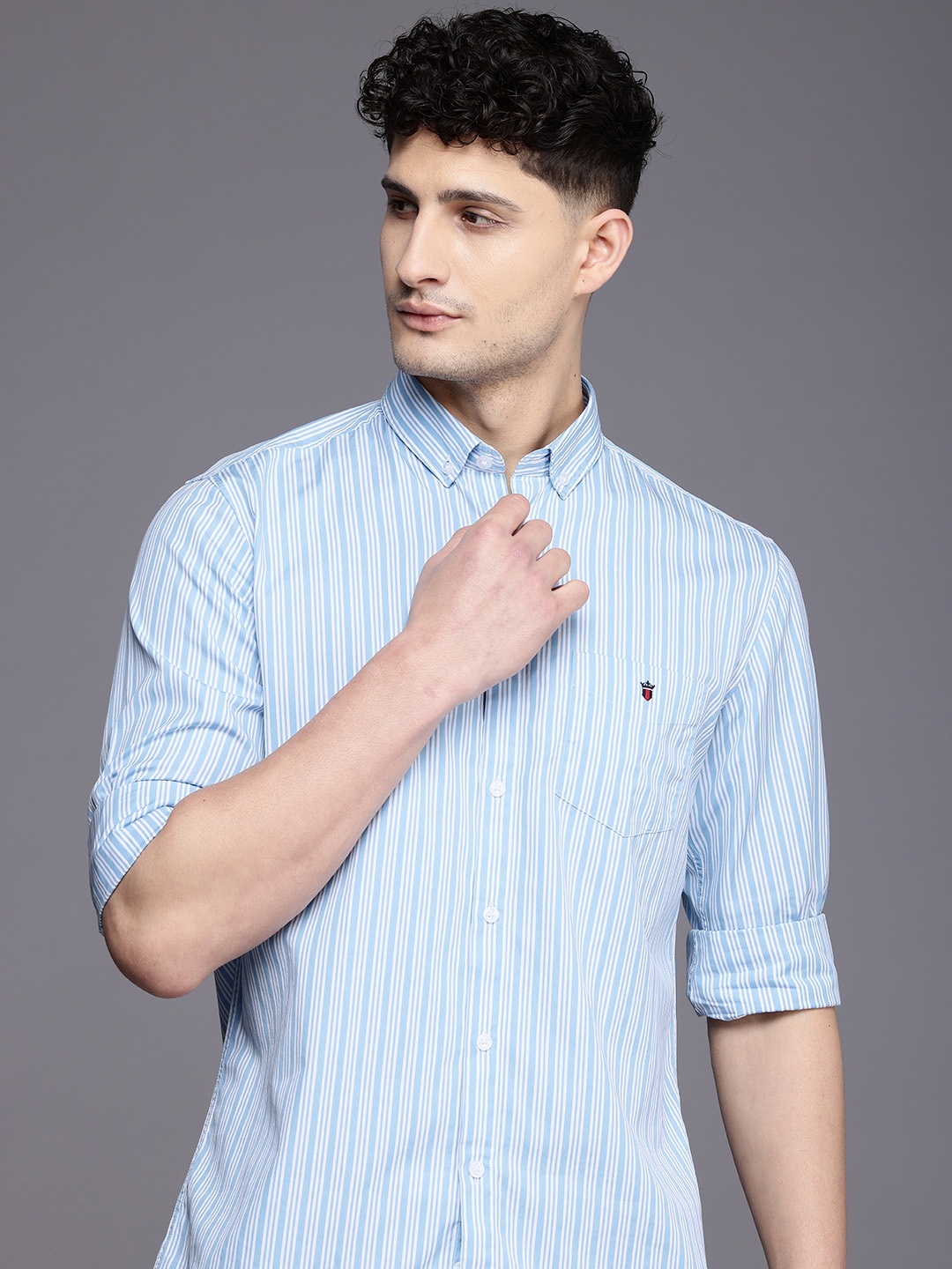 Louis Philippe Sport Slim Fit Vertical Stripes Button-Down Collar Pure Cotton Casual Shirt, Blue
Louis Philippe Sport Slim Fit Vertical Stripes Button-Down Collar Pure Cotton Casual Shirt, Blue