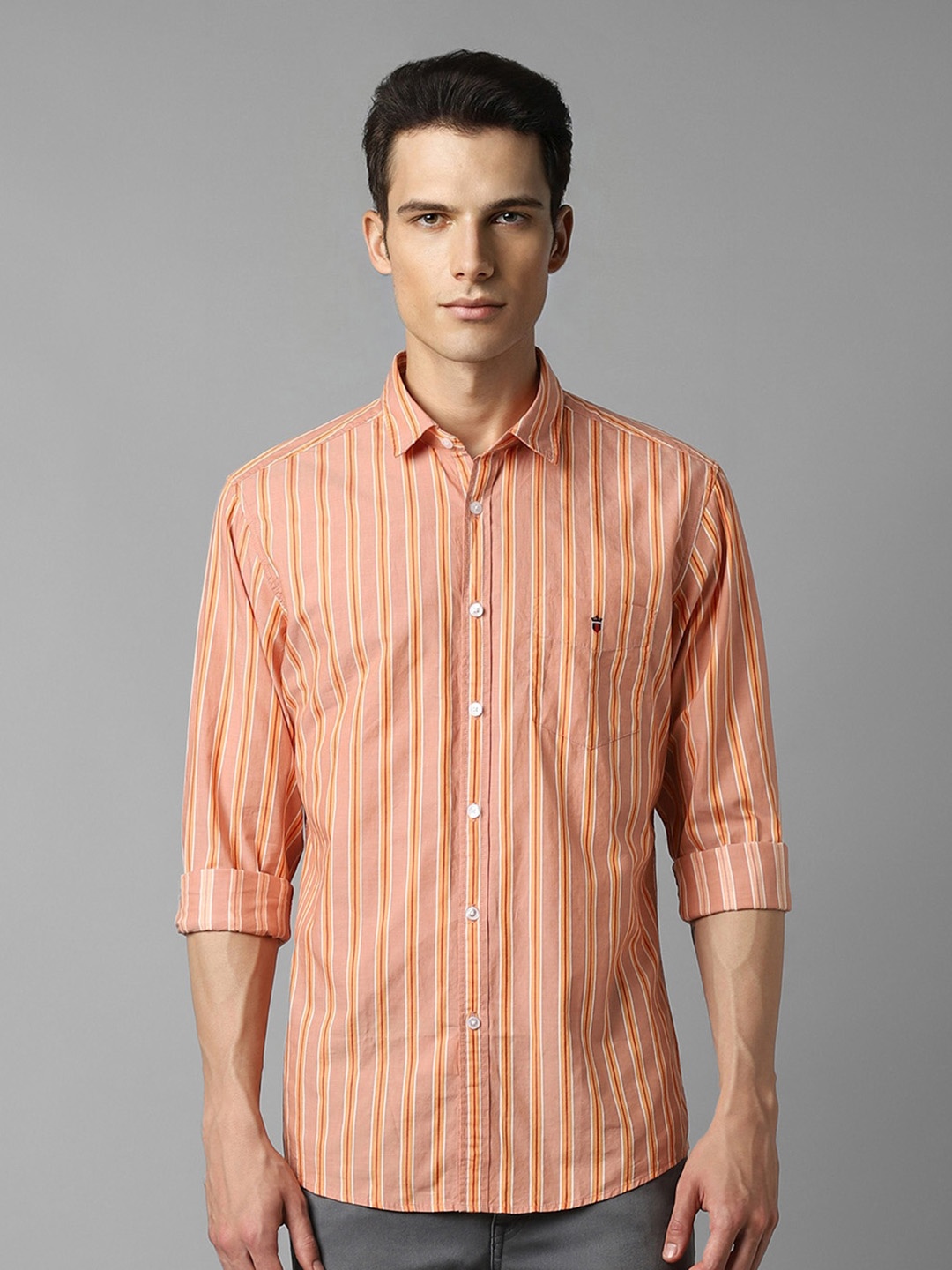 Louis Philippe Sport Slim Fit Long Sleeves Spread Collar Cotton Opaque Casual Shirt, Peach
Louis Philippe Sport Slim Fit Long Sleeves Spread Collar Cotton Opaque Casual Shirt, Peach