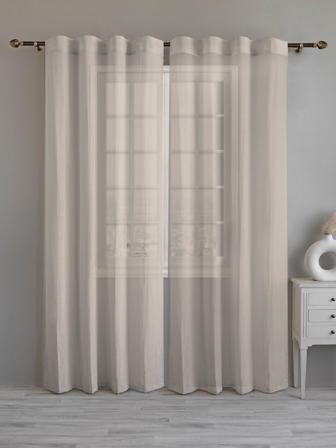 LINENWALAS Happy Sleeping Off White 2 Pieces Sheer Rod Pocket Cotton Window Curtains
LINENWALAS Happy Sleeping Off White 2 Pieces Sheer Rod Pocket Cotton Window Curtains