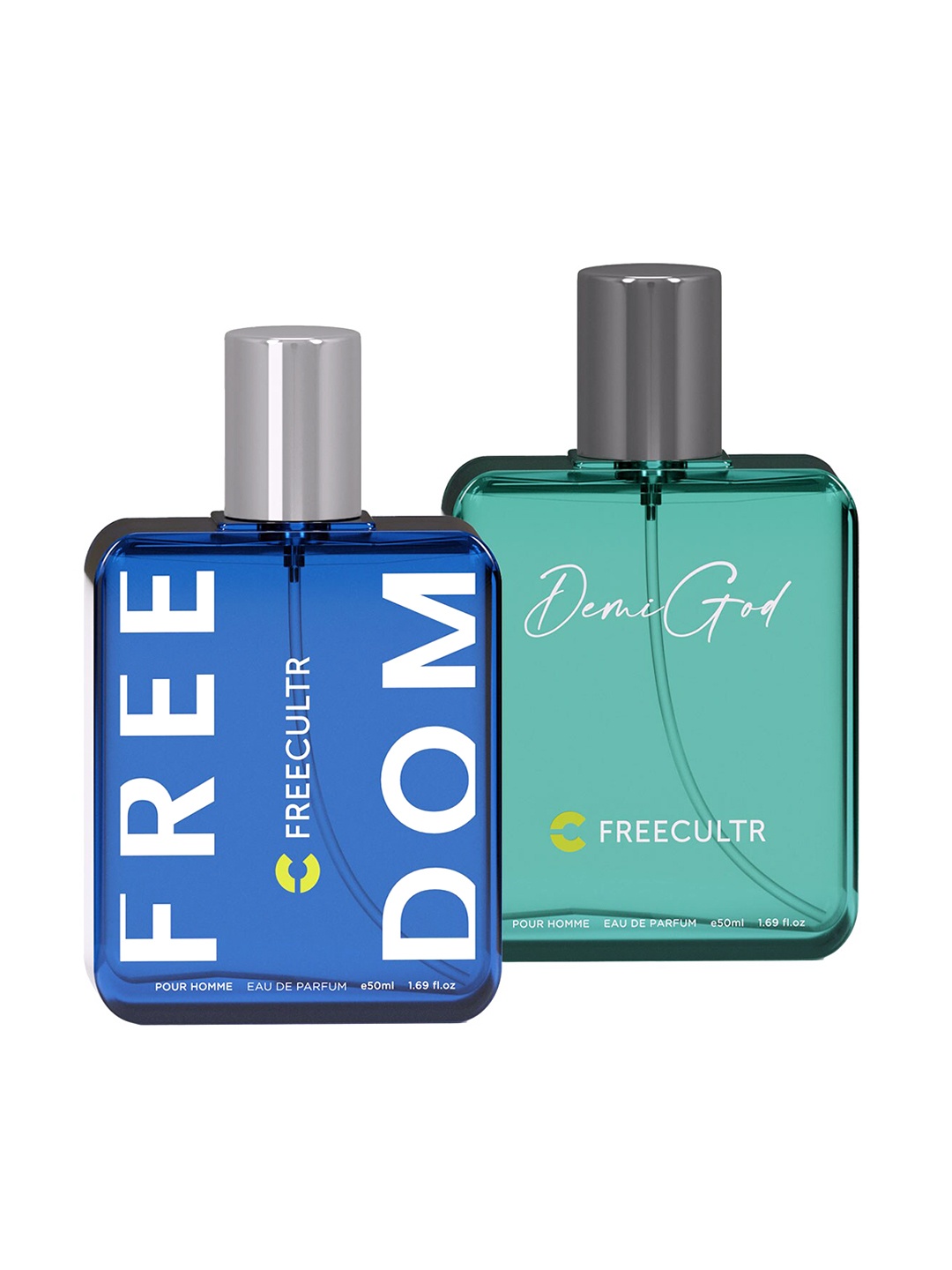 FREECULTR Men Set of 2 Long Lasting Eau De Parfum - Freedom & Demi God - 50ml Each, Blue
FREECULTR Men Set of 2 Long Lasting Eau De Parfum - Freedom & Demi God - 50ml Each, Blue