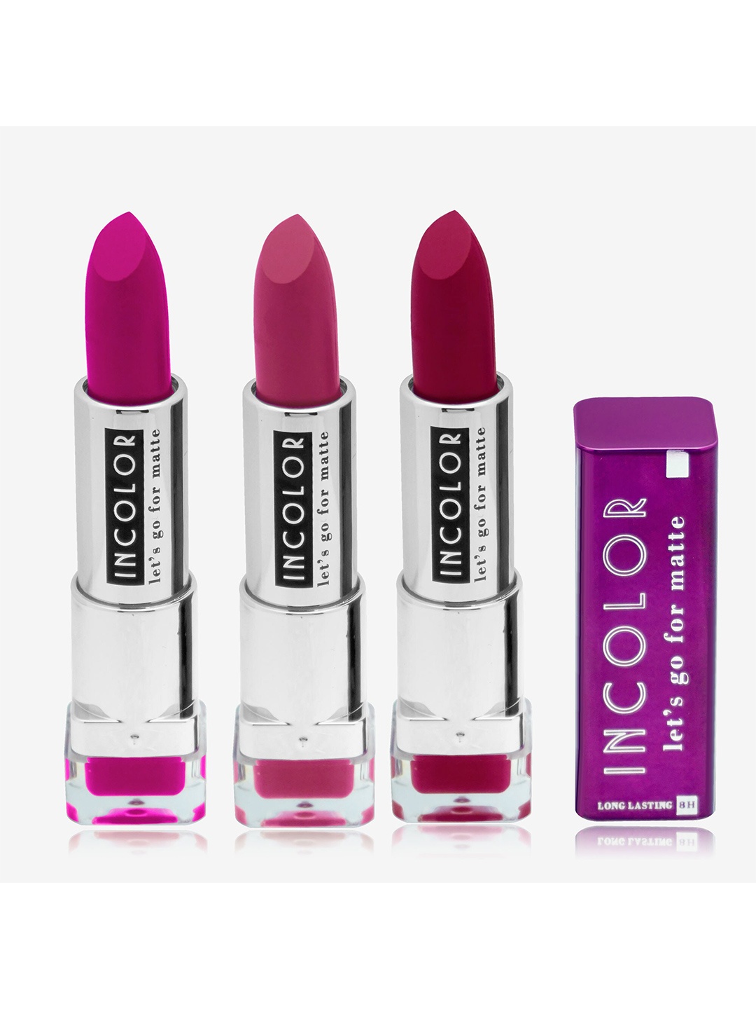 INCOLOR Let's Go For Matte 3Pcs Long Lasting Lipstick - 3.6g - Coral-Classy-Morange, Multi
INCOLOR Let's Go For Matte 3Pcs Long Lasting Lipstick - 3.6g - Coral-Classy-Morange, Multi