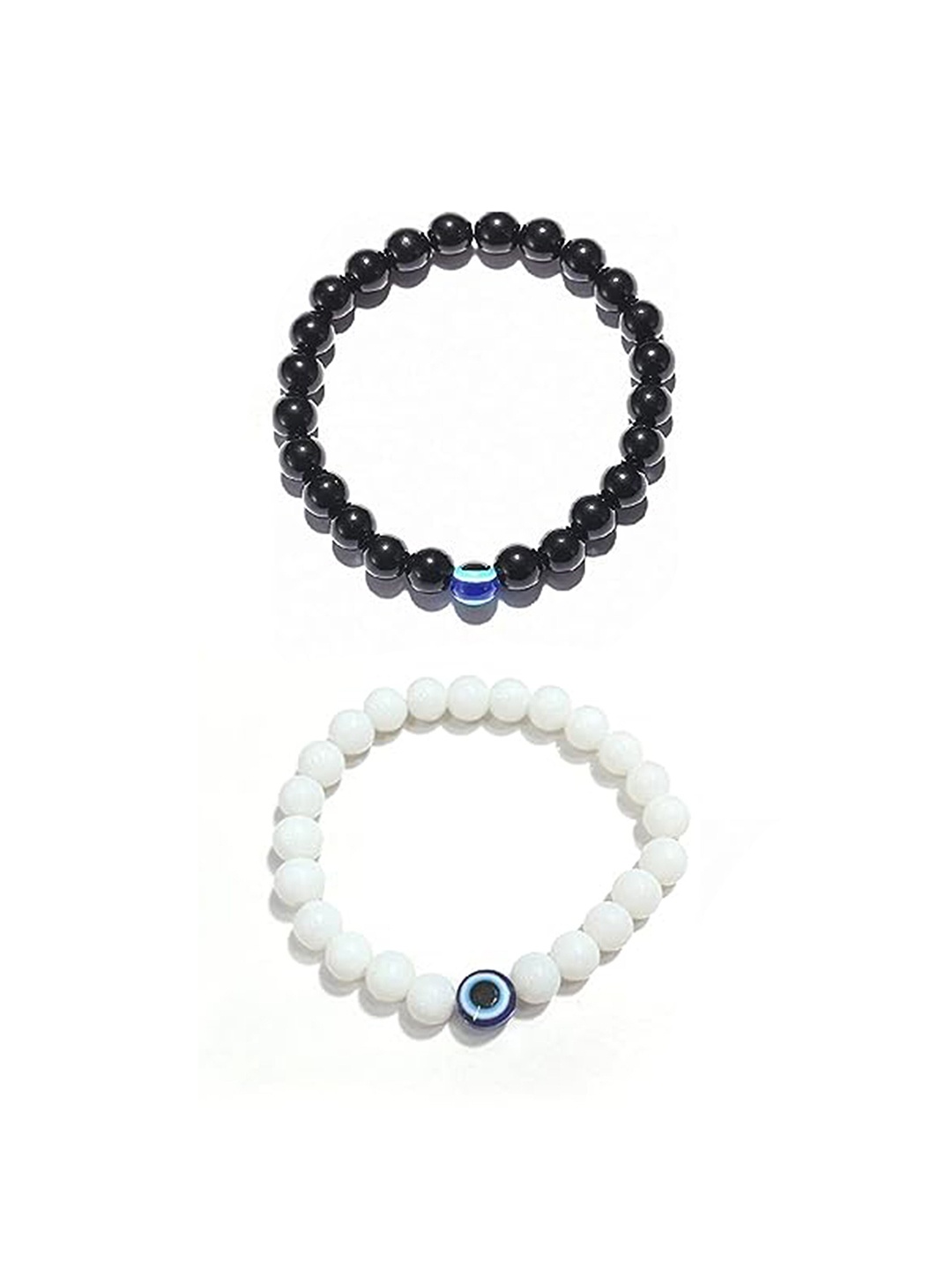 MEENAZ Unisex Set Of 2 Leather Silver-Plated Evil Eye Wraparound Couple Bracelets, Black
MEENAZ Unisex Set Of 2 Leather Silver-Plated Evil Eye Wraparound Couple Bracelets, Black