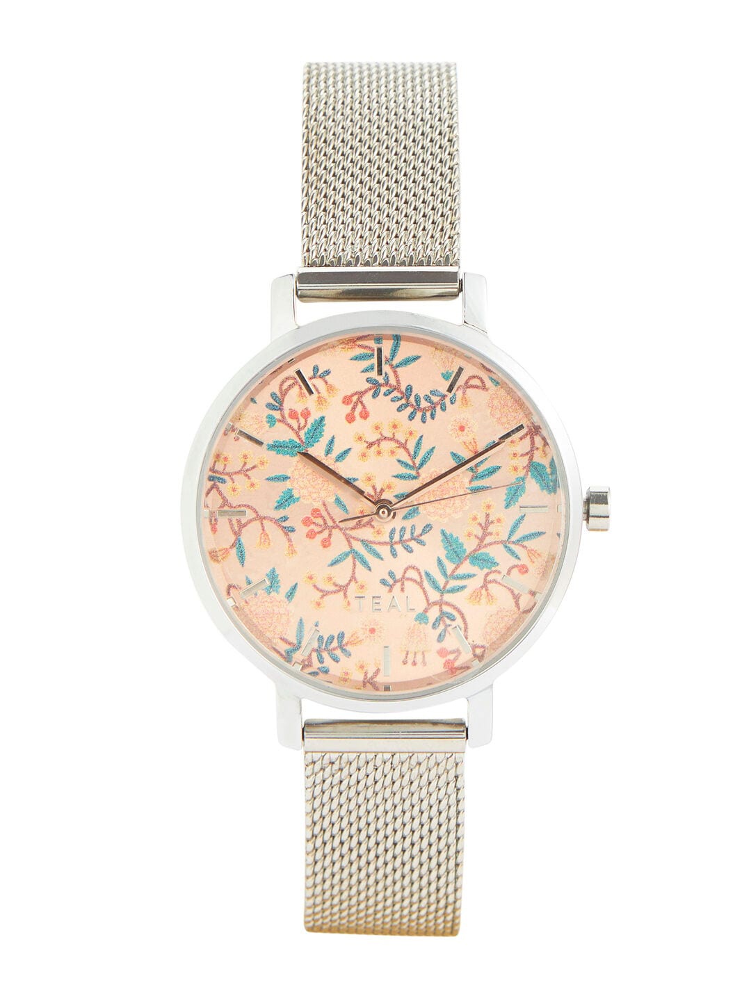 TEAL BY CHUMBAK Women Water Resistance Stainless Steel Analogue Watch 8907605124938, Peach
TEAL BY CHUMBAK Women Water Resistance Stainless Steel Analogue Watch 8907605124938, Peach