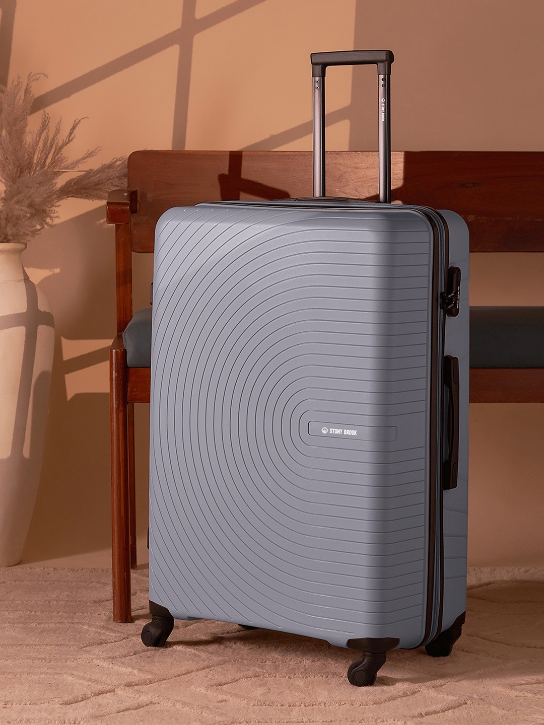 Stony Brook by Nasher Miles Crescent Hard-Sided Medium Trolley Suitcase-50 L, Silver
Stony Brook by Nasher Miles Crescent Hard-Sided Medium Trolley Suitcase-50 L, Silver