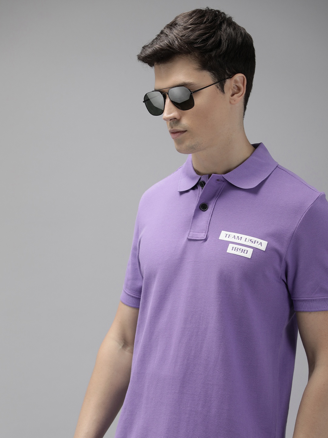 U.S. Polo Assn. Denim Co. Solid Polo Collar Pure Cotton Applique Slim Fit T-shirt, Lavender
U.S. Polo Assn. Denim Co. Solid Polo Collar Pure Cotton Applique Slim Fit T-shirt, Lavender