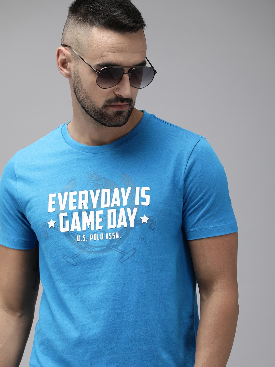 U.S. Polo Assn. Denim Co. Typography Printed Pure Cotton Applique Slim Fit T-shirt, Blue
U.S. Polo Assn. Denim Co. Typography Printed Pure Cotton Applique Slim Fit T-shirt, Blue