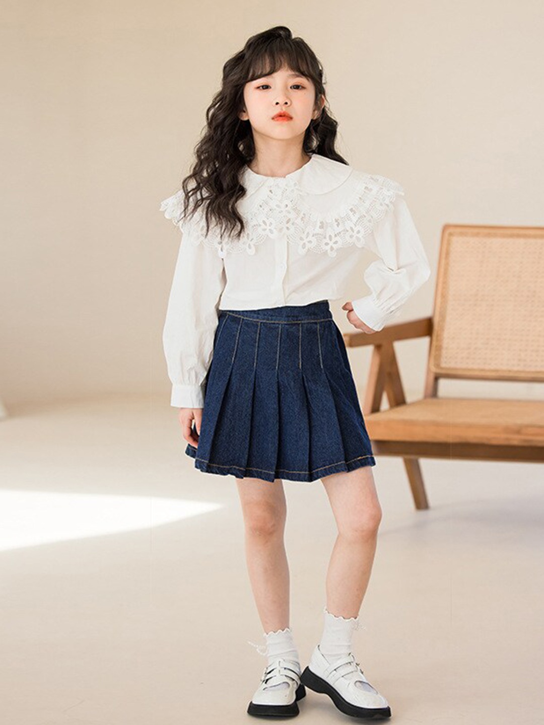 StyleCast Girls White Above The Keyboard Collar Neck Pure Cotton Shirt with Skirt
StyleCast Girls White Above The Keyboard Collar Neck Pure Cotton Shirt with Skirt